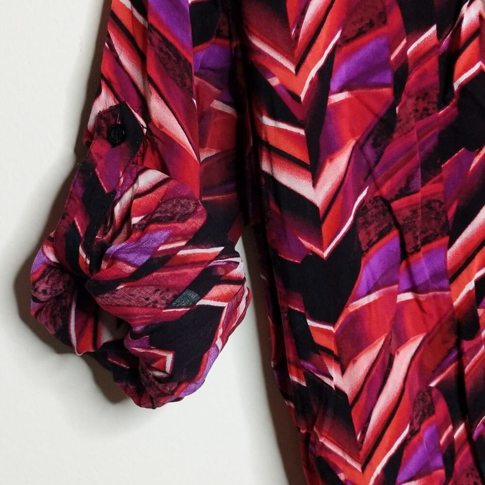 Calvin Klein Patterned Blouse - Size L - Euc - image 6